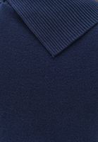 Bayan Lacivert Yüksek Yaka Düğmeli Süveter