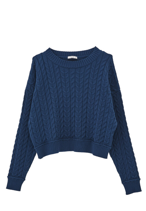 Örgülü Kazak ve Wide-Leg Pantolon Kombini