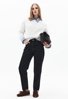 Bayan Krem Bot Yaka Triko Kazak