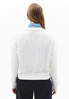 Bayan Krem Bot Yaka Triko Kazak