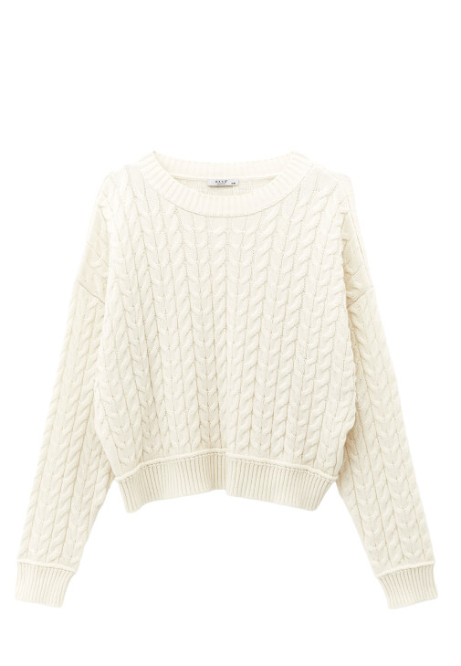 Bot Yaka Kazak ve Mom-Fit Pantolon Kombini