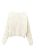 Bayan Krem Bot Yaka Triko Kazak