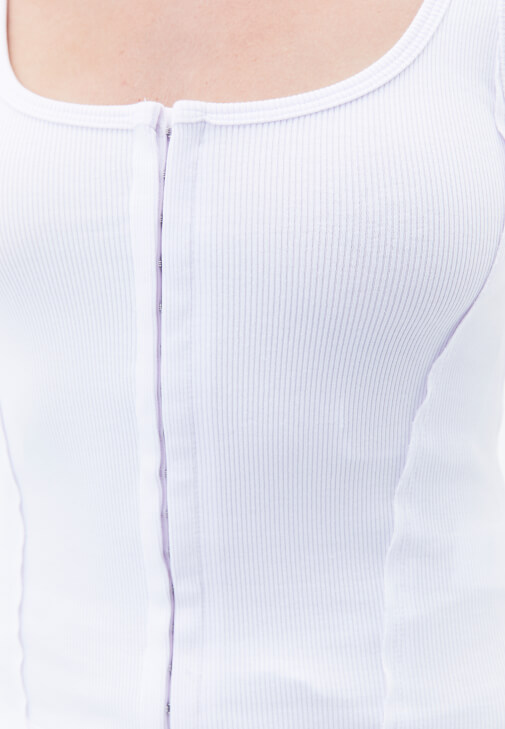 Pamuklu U Yaka Atlet ve Keten Pantolon Kombini