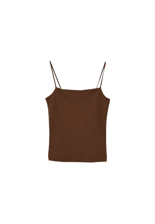 Kare Yaka Askılı Atlet ve Denim Şort Kombini