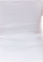 Women White Cotton Strappy Tank Top