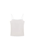 Women White Cotton Strappy Tank Top