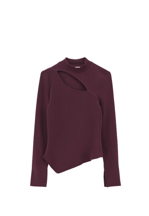 Cut-Out Detaylı Tişört ve Triko Etek Kombini