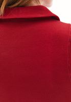 Bayan Kırmızı Polo Yaka Fermuarlı Atlet