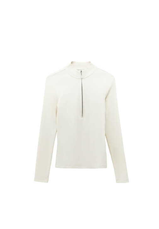 Fermuarlı Tişört ve Bol Paça Pantolon Kombini