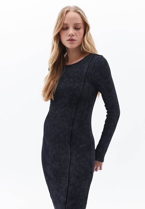 Yıkamalı Elbise ve Ceket Kombini