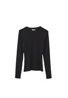 Bayan Siyah Pamuklu Sıfır Yaka Tişört