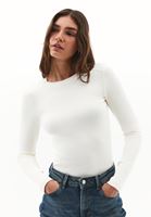 Bayan Krem Pamuklu Sıfır Yaka Tişört