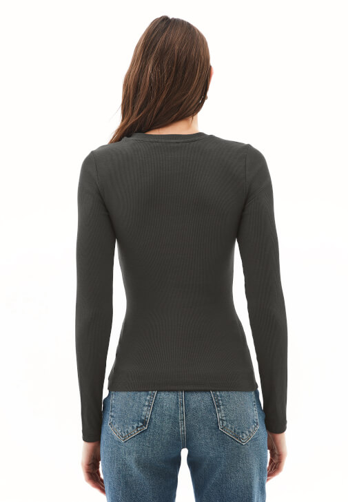 Uzun Kollu Pamuklu Tişört ve Pantolon Kombini 