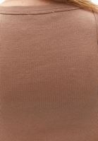 Bayan Kahverengi Pamuklu Halter Yaka Atlet