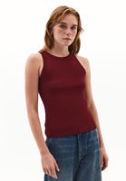 Bayan Bordo Pamuklu Halter Yaka Atlet