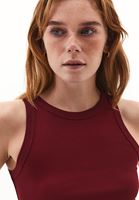 Bayan Bordo Pamuklu Halter Yaka Atlet