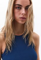 Bayan Lacivert Pamuklu Halter Yaka Atlet