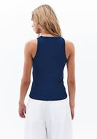 Bayan Lacivert Pamuklu Halter Yaka Atlet