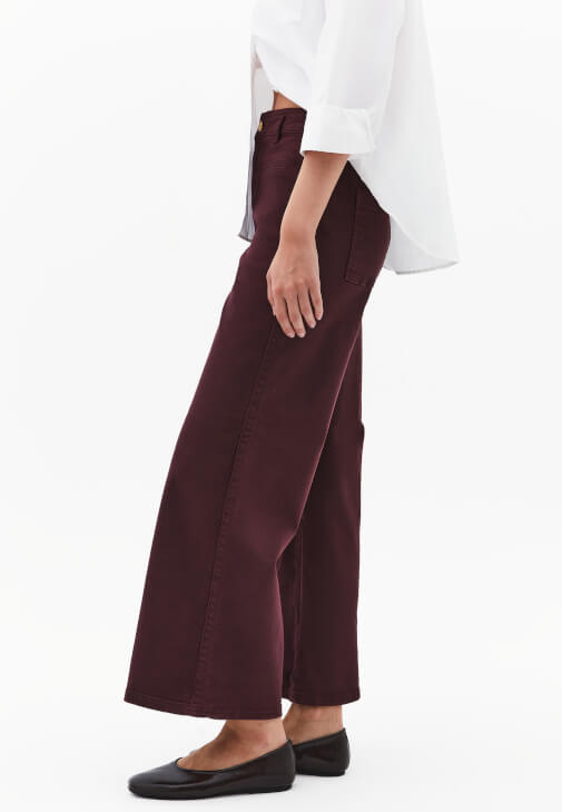 Bol Paça Pantolon ve Poplin Gömlek Kombini