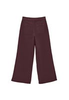 Bayan Bordo Ultra Yüksek Bel Wide-Leg Pantolon