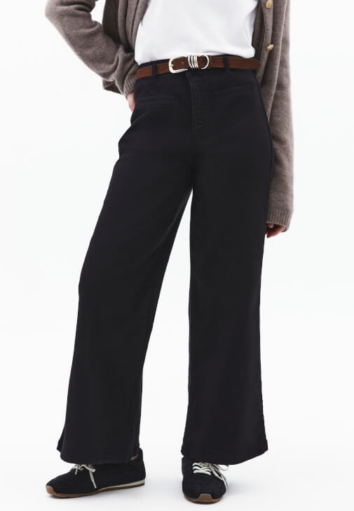 Bol Paça Pantolon ve Trençkot Kombini