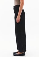 Bayan Siyah Ultra Yüksek Bel Wide-Leg Pantolon