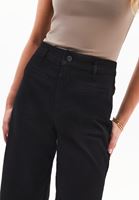 Bayan Siyah Ultra Yüksek Bel Wide-Leg Pantolon