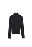 Bayan Siyah Pamuklu Uzun Kollu Roll Neck