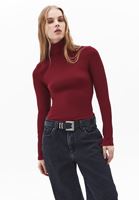 Bayan Bordo Pamuklu Uzun Kollu Roll Neck