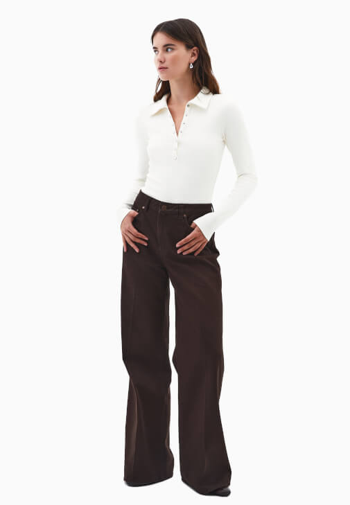 Polo Yaka Çıtçıtlı Tişört - Görsel 9