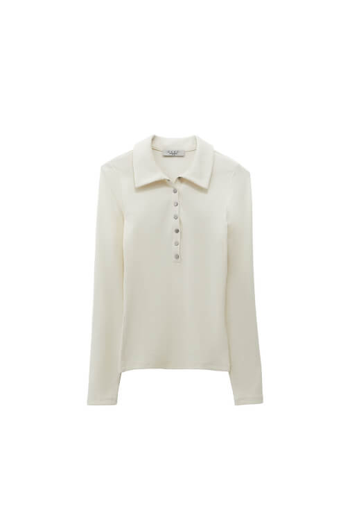 Polo Yaka Çıtçıtlı Tişört - Görsel 6