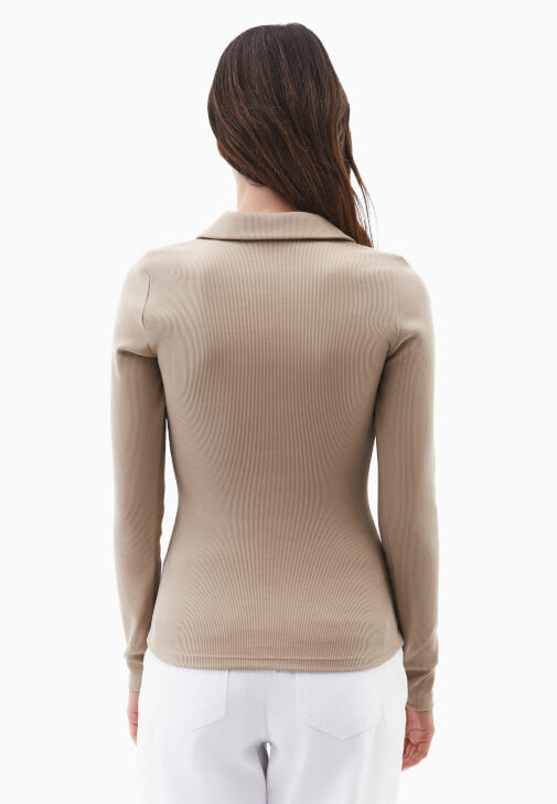 Çıtçıtlı Polo Yaka Tişört ve Pantolon Kombini