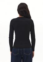 Bayan Siyah Çıtçıt Detaylı Tişört 