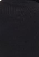 Bayan Siyah Çıtçıt Detaylı Tişört 