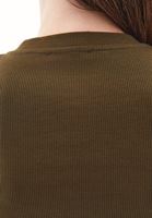 Bayan Yeşil Çıtçıt Detaylı Tişört 