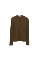 Bayan Yeşil Çıtçıt Detaylı Tişört 