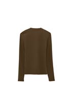 Bayan Yeşil Çıtçıt Detaylı Tişört 