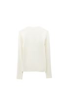 Bayan Krem Çıtçıt Detaylı Tişört 