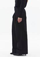 Bayan Siyah Ultra Yüksek Bel Straight-Fit Pantolon