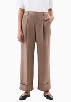 Bayan Kum Beji Ultra Yüksek Bel Straight-Fit Pantolon