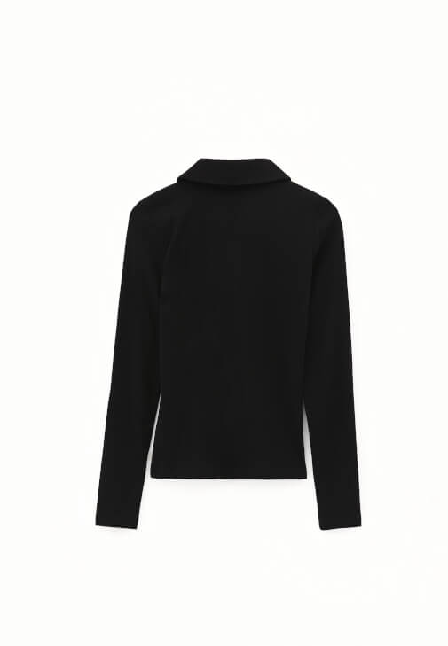 Fermuarlı Tişört ve Mom-Fit Pantolon Kombini