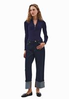 Bayan Lacivert Polo Yaka Tişört