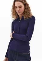 Bayan Lacivert Polo Yaka Tişört