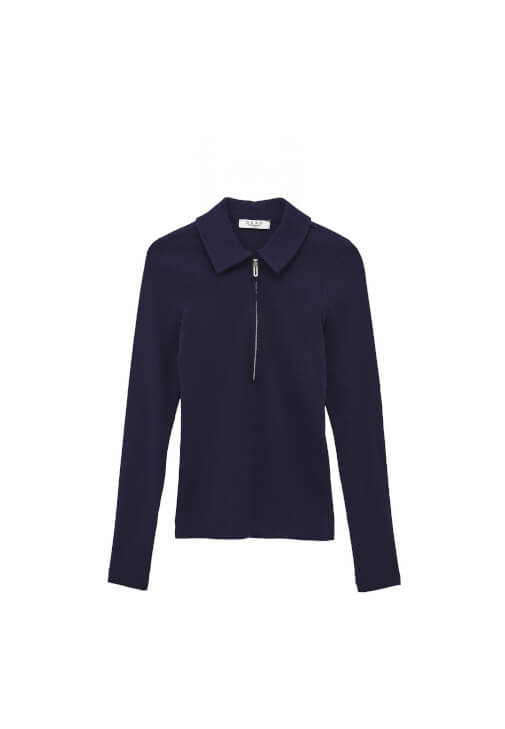 Fermuarlı Tişört ve Straight-Fit Pantolon Kombini