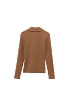 Bayan Kahverengi Polo Yaka Tişört