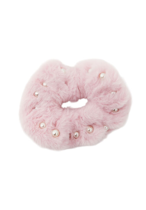 Pembe Peluş Saç Tokası