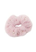 Bayan Pembe Peluş Saç Tokası