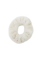 Bayan Krem Peluş Saç Tokası