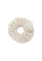 Bayan Krem Peluş Saç Tokası