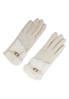 Bayan Krem Peluş Detaylı Eldiven